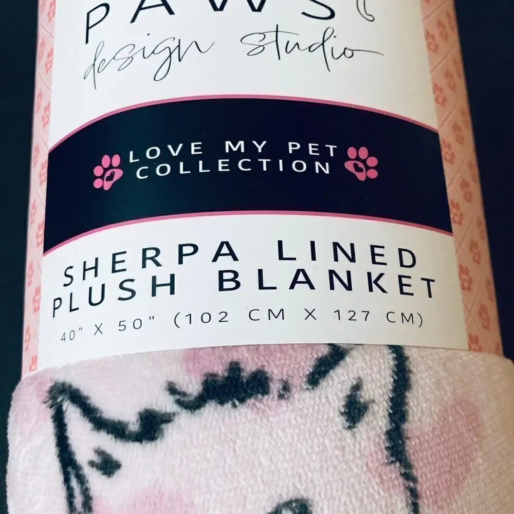 Cat Mom Purrfect Plush Sherpa Pet Throw Blanket